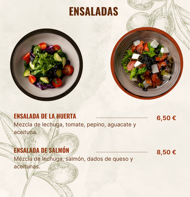 MENU DE ENSALADAS